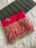 Beautiful Munga Silk Saree With Paithani Border