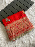 Beautiful Munga Silk Saree With Paithani Border