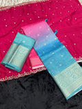 Lehenga Material Banarse Soft Silk 2.5 Metres Each Blouse Lehanga and Dupatta