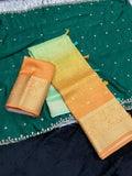 Lehenga Material Banarse Soft Silk 2.5 Metres Each Blouse Lehanga and Dupatta