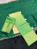 Lehenga Material Banarse Soft Silk 2.5 Metres Each Blouse Lehanga and Dupatta