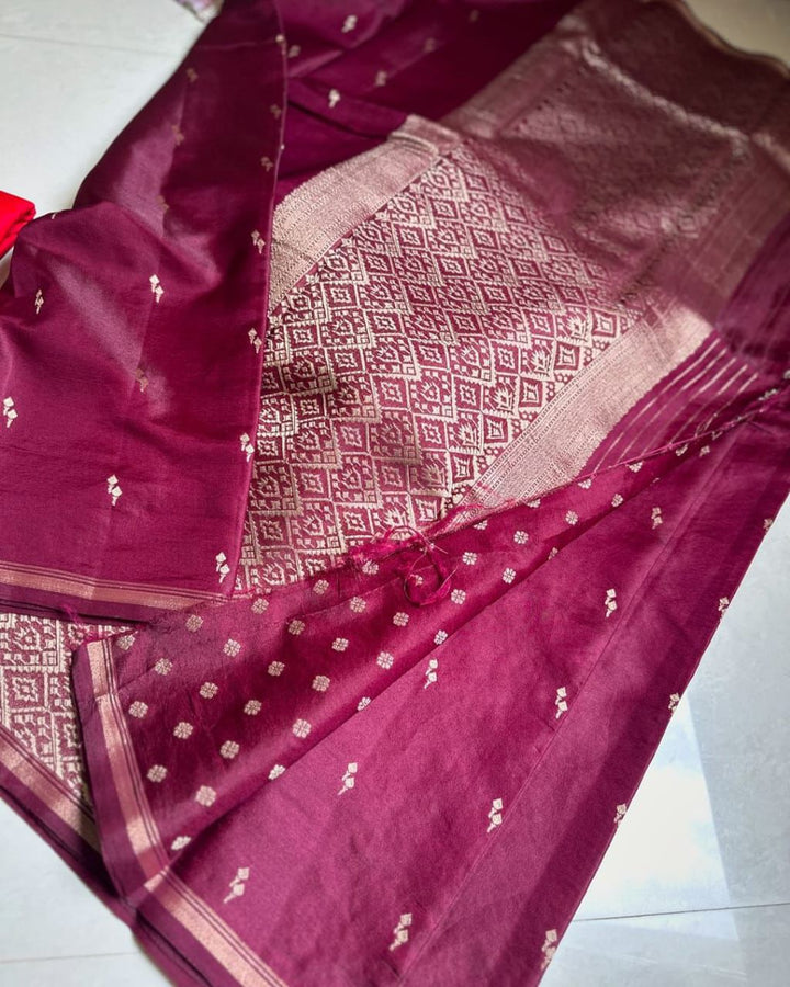 Beautiful Soft Warm Silk Saree With Blouse