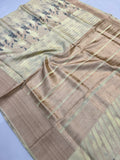 Beautiful Raw Mango Silk Saree With Blouse