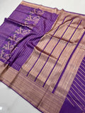 Beautiful Raw Mango Silk Saree With Blouse