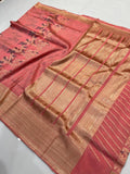 Beautiful Raw Mango Silk Saree With Blouse