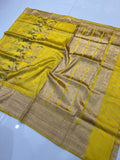 Beautiful Raw Mango Silk Saree With Blouse