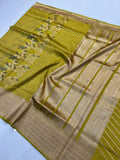 Beautiful Raw Mango Silk Saree With Blouse