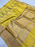 Beautiful Raw Mango Silk Saree With Blouse