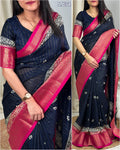 Matka Silk Saree With Blouse