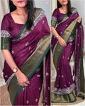 Matka Silk Saree With Blouse