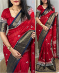 Matka Silk Saree With Blouse