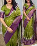 Matka Silk Saree With Blouse