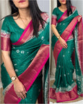 Matka Silk Saree With Blouse