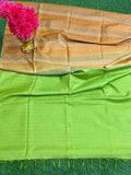 Beautiful Katha Work Tussar Saree With Blouse