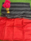 Beautiful Katha Work Tussar Saree With Blouse