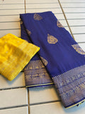 Beautiful Munga Silk Saree With Pipping Border