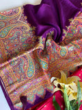 Beautiful Pashima Munga Silk Saree With Blouse