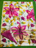 Beautiful Pure Hand Painted Tussar Silk Saree