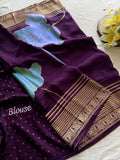 Pure Designer Floral Design Munga Silk Saree