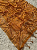 Beautiful Munga Silk Bandhej Silk Saree With Blouse