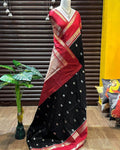 Soft Silk Saree With Gap Border