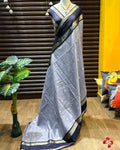 Soft Silk Saree With Gap Border