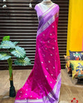 Soft Silk Saree With Gap Border