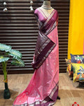 Soft Silk Saree With Gap Border