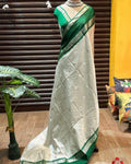 Soft Silk Saree With Gap Border