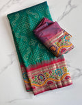 Beautiful Bandhini Paithani Silk Saree With Blouse