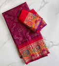 Beautiful Bandhini Paithani Silk Saree With Blouse