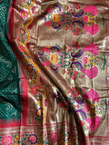 Beautiful Bandhini Paithani Silk Saree With Blouse