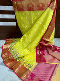 Kota Embroidery Banarse Saree With Blouse