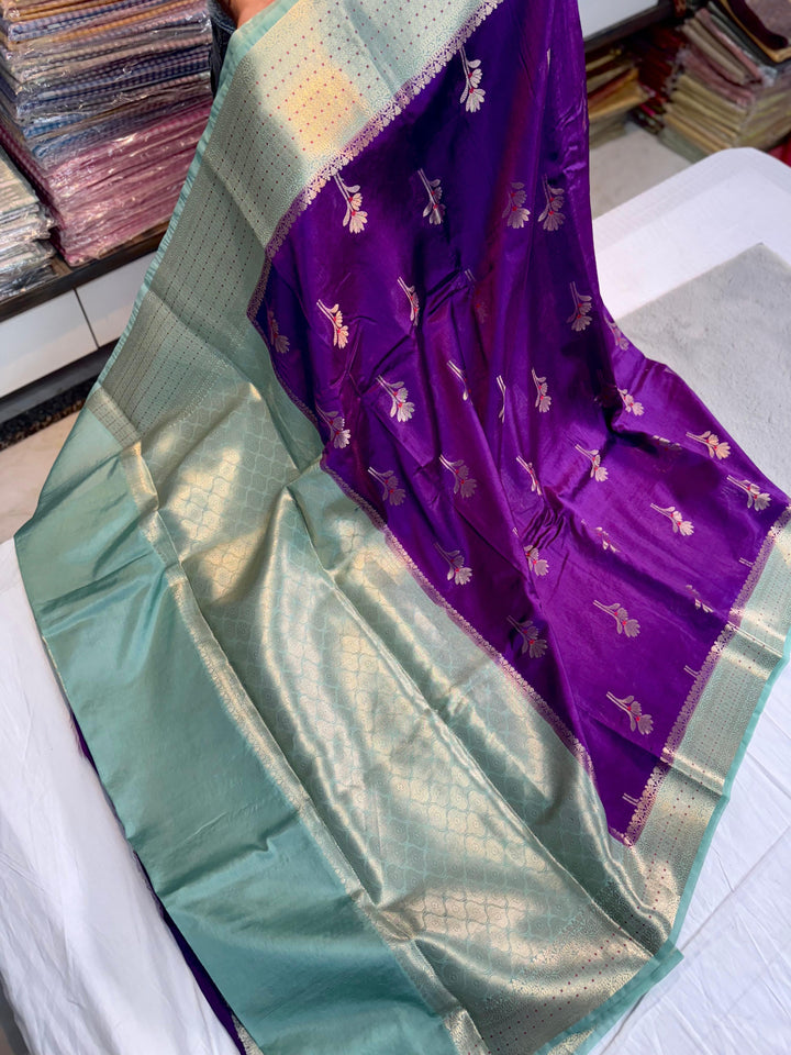 Fancy Banarase Raw Mango Silk Saree