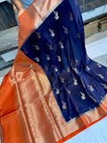Fancy Banarase Raw Mango Silk Saree