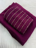 Beautiful Rangoli Crush Silk With Designer Blouse