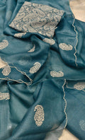 Beautiful Kota Chikankari Saree With Blouse Fully Embroidery (Pre booking 10 days)