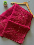 Beautiful Chikankari Kota Silk Saree With Unstitched Blouse