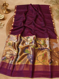 Beautiful Sequins + Paithani Muslin Silk Saree