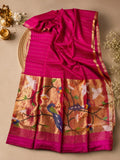 Beautiful Sequins + Paithani Muslin Silk Saree