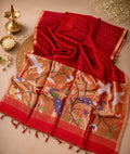 Beautiful Sequins + Paithani Muslin Silk Saree