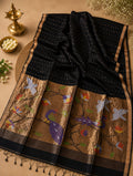 Beautiful Sequins + Paithani Muslin Silk Saree