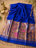 Beautiful Sequins + Paithani Muslin Silk Saree
