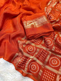 Beautiful Viscose Silk With Bandhej Pallu