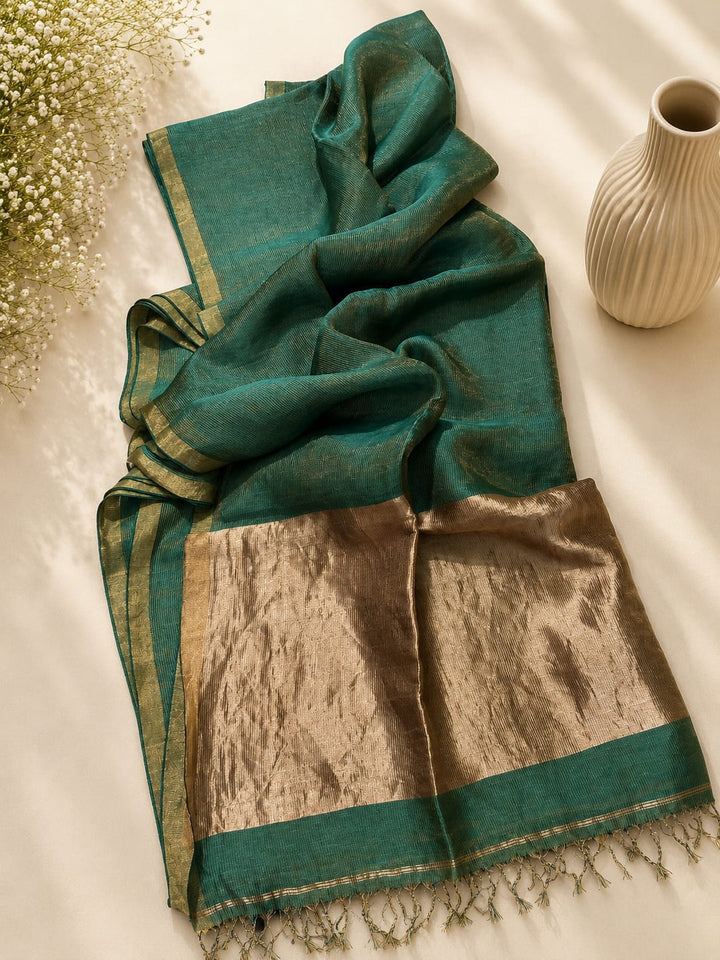 Beautiful Linen Silk Saree