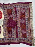 Beautiful Modal Mirror Work Bandhej Saree