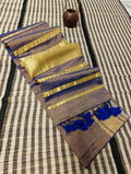 Beautiful Tissue Linen Saree With Blouse