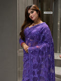 Beautiful Sequins Party Wear Saree With Blouse