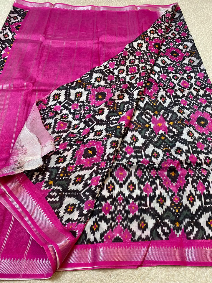 Stunning Mangalagiri Patola Saree With Blouse